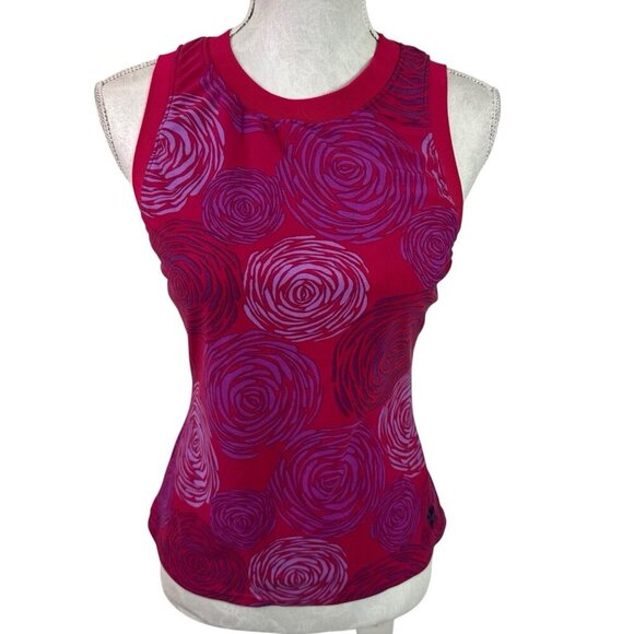 Hapari Women's M 8-10 Tankini Swim Top Attached Non Padded Bra Pink Floral EUC - Picture 1 of 8